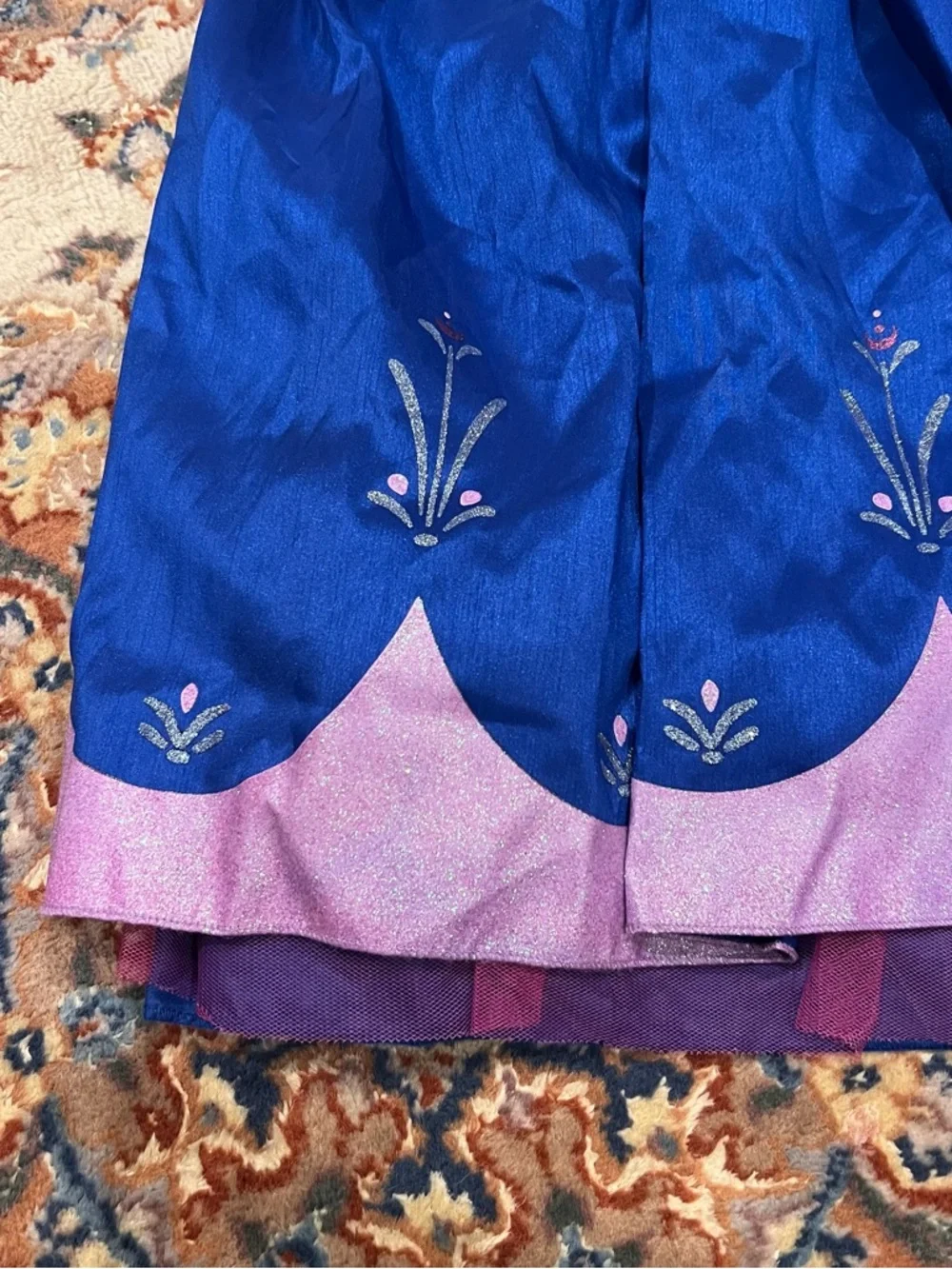 Disney’s Frozen Ana Blue and Teal Princess Dress Costume - Picture 2 of 6